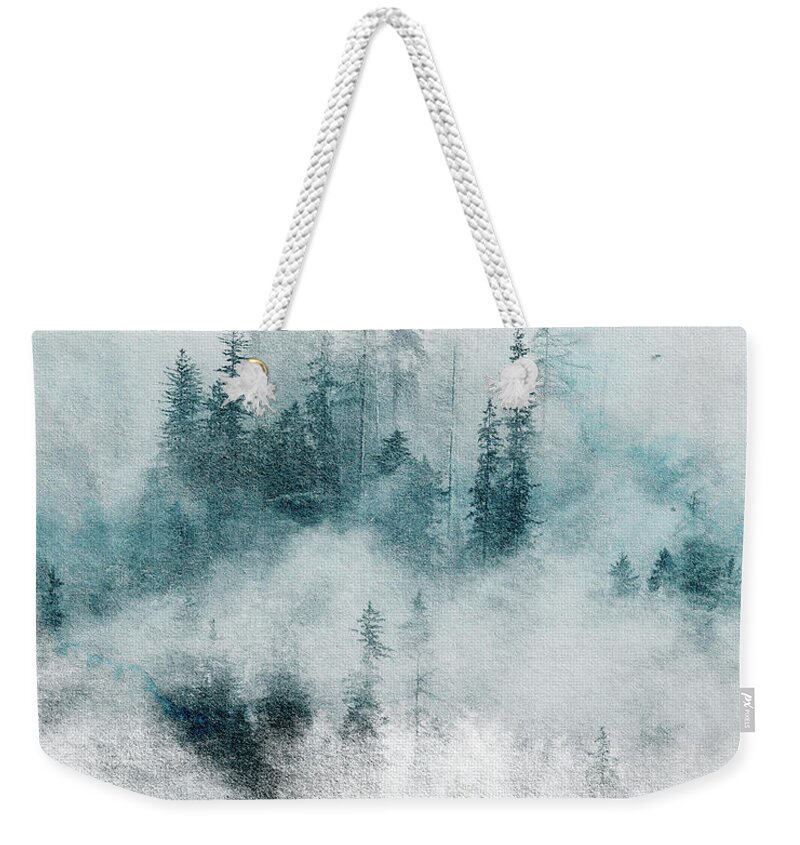 Forest Weekender Tote Bag featuring the mixed media Mystical Storm by Colleen Taylor