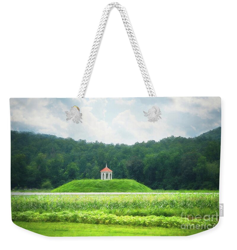 Nacoochee Weekender Tote Bag featuring the photograph Nacoochee Indian Mound by Amy Dundon
