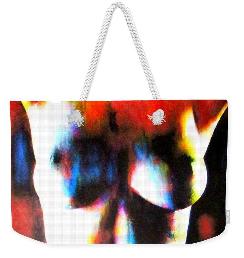Affordable Original Art Weekender Tote Bag featuring the painting Naked Skin by Helena Wierzbicki