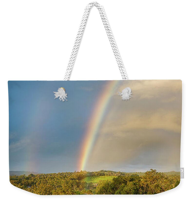 Afternoon Weekender Tote Bag featuring the photograph Nannup Rainbow by Jay Heifetz