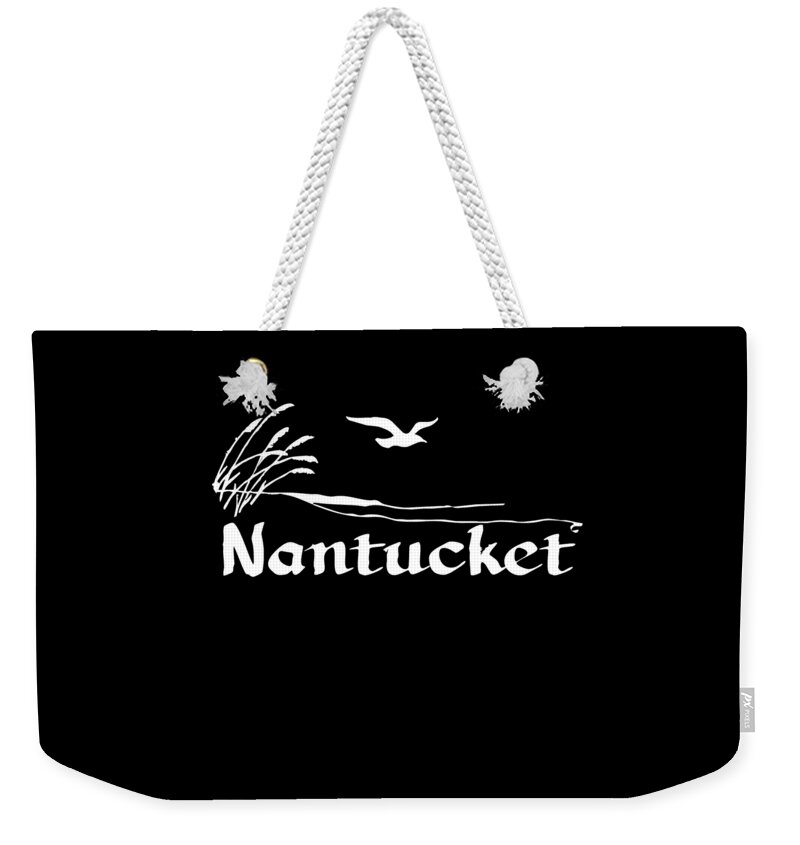 Funny Weekender Tote Bag featuring the digital art Nantucket by Flippin Sweet Gear