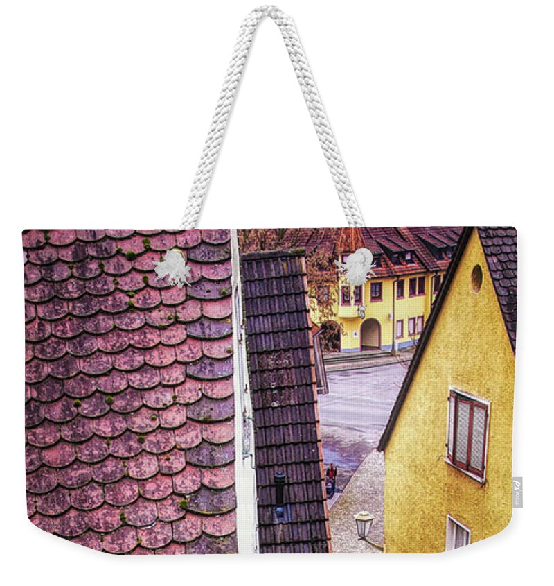 Narrow Street Weekender Tote Bag featuring the photograph Narrow street in Breisach, Germany by Tatiana Travelways