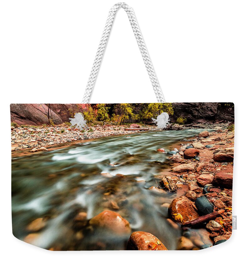 2013 Weekender Tote Bag featuring the photograph Narrows by Edgars Erglis