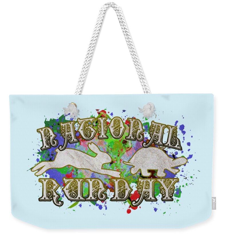 National Run Day Weekender Tote Bag featuring the digital art National Run Day June by Delynn Addams