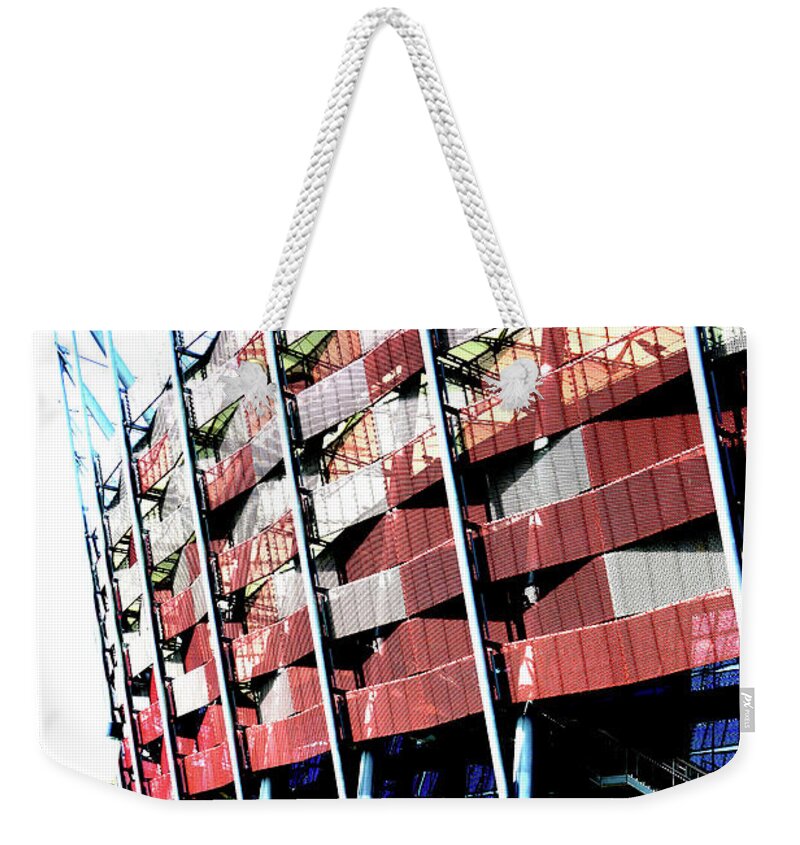 National Weekender Tote Bag featuring the photograph National Stadium In Warsaw, Poland by John Siest