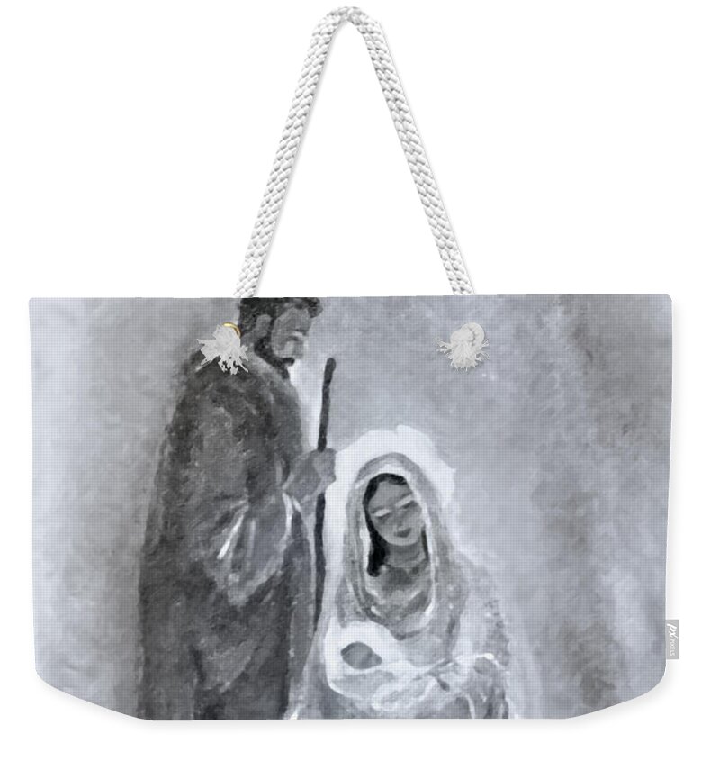 Family Weekender Tote Bag featuring the photograph Nativity Family by Munir Alawi