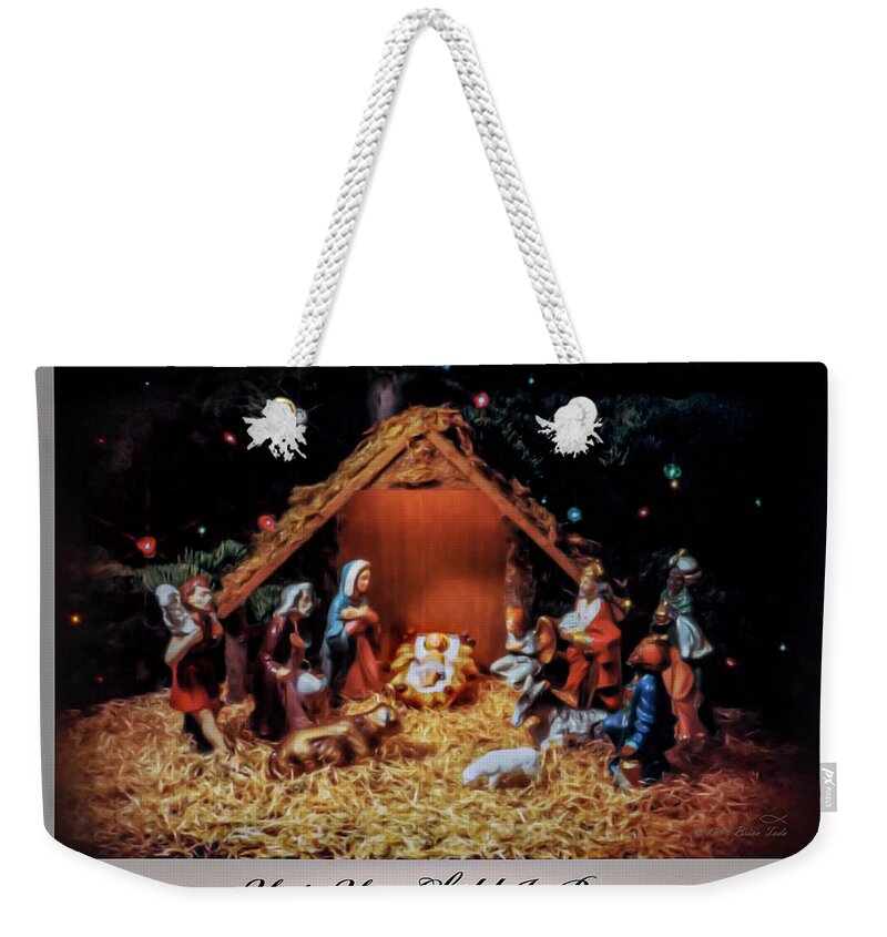 Inspirational Weekender Tote Bag featuring the photograph Nativity Scene Greeting Card by Brian Tada