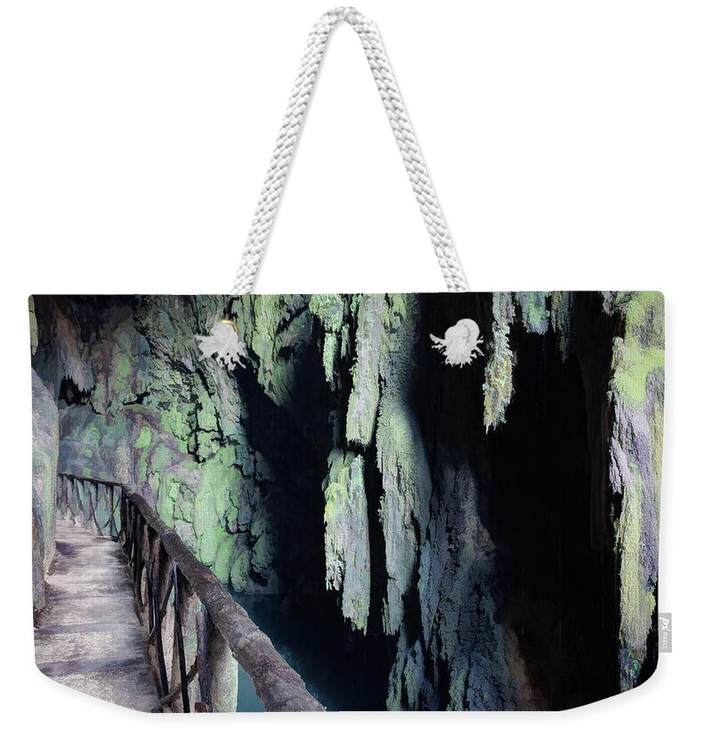 Canvas Weekender Tote Bag featuring the photograph Natural park of the monastery of Piedra - Des-saturated Edition by Jordi Carrio Jamila