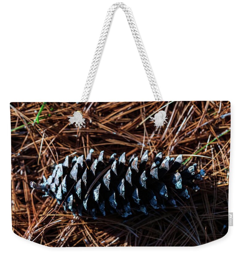Nature Weekender Tote Bag featuring the photograph Nature Photography - Pine Cone 2 by Amelia Pearn