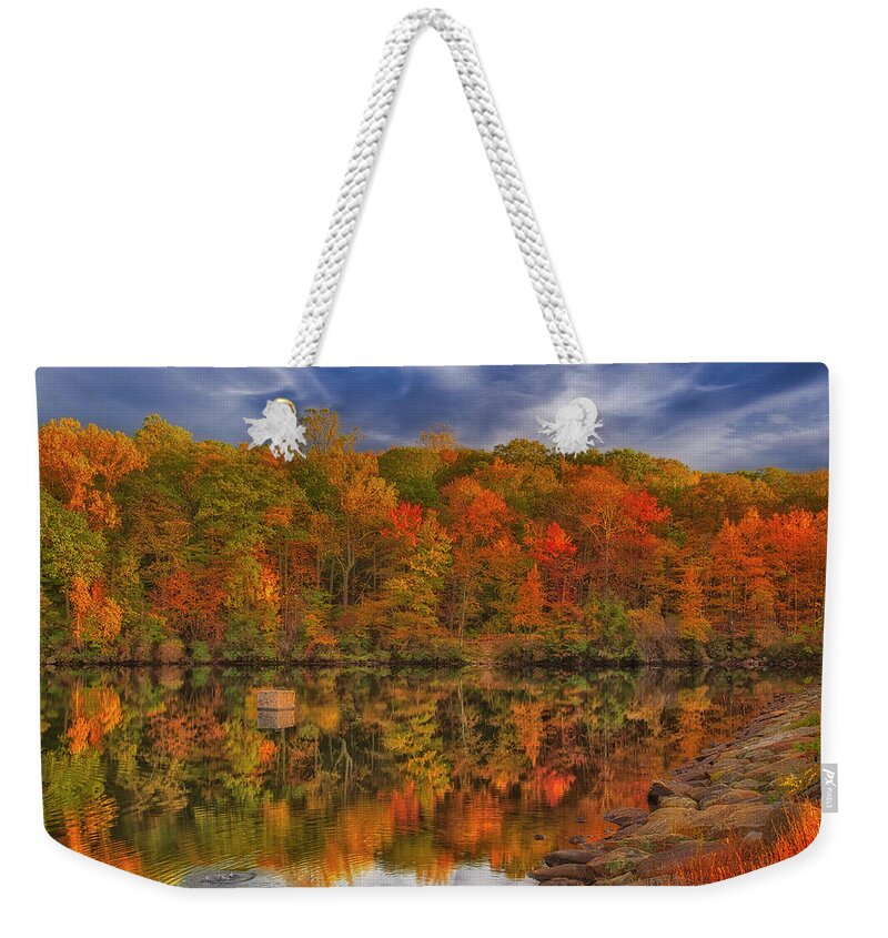 Harriman State Park Weekender Tote Bag featuring the photograph Natures Color Palette NY by Susan Candelario