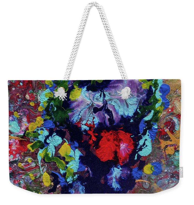 Nature Weekender Tote Bag featuring the painting Nature's Kiss by Tessa Evette