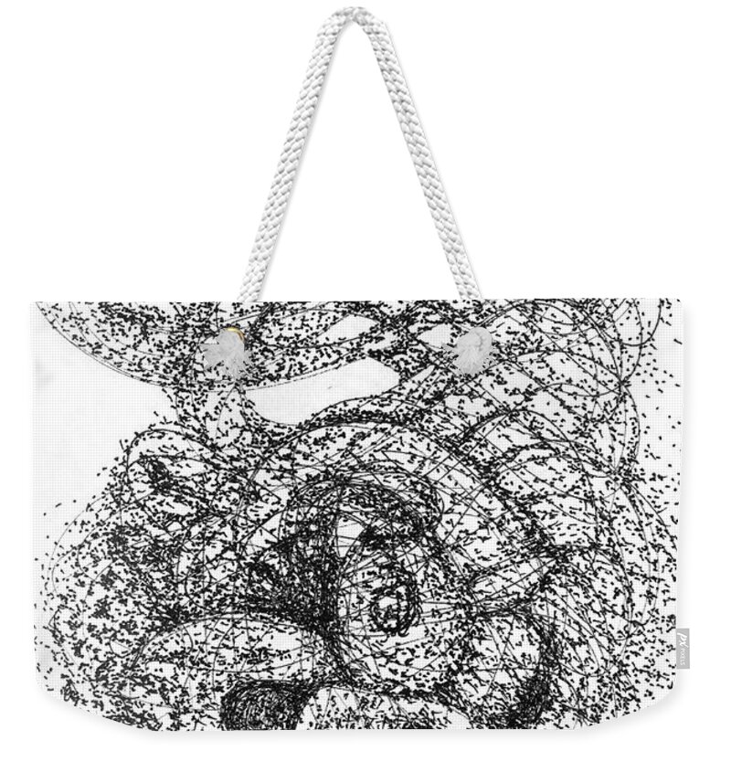 Fractals Weekender Tote Bag featuring the drawing Nautilus by Franci Hepburn