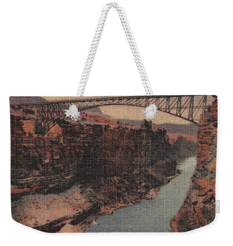 Vintage Weekender Tote Bag featuring the photograph Navajo Bridge, Arizona by Long Shot