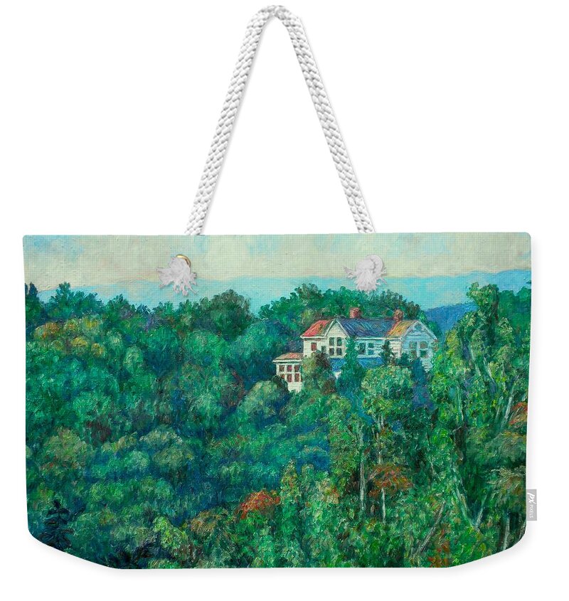 Landscape Weekender Tote Bag featuring the painting Near Memorial Bridge by Kendall Kessler