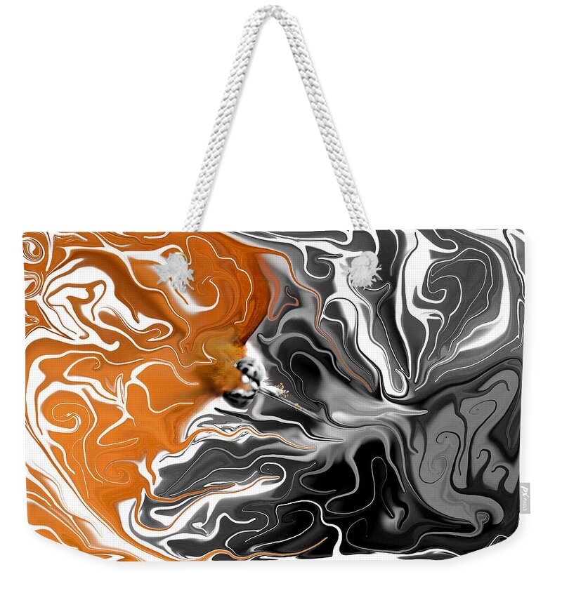 Nectar Weekender Tote Bag featuring the photograph Nectar - Abstract Butterfly and Flower by Marianna Mills