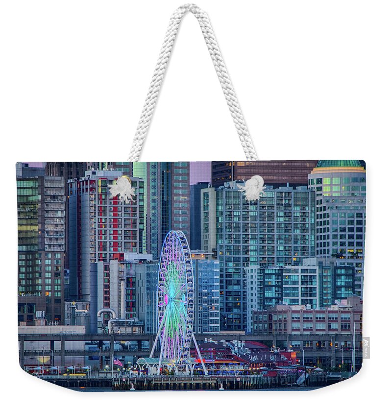 2017 Weekender Tote Bag featuring the photograph Neon Sunset by Gerri Bigler