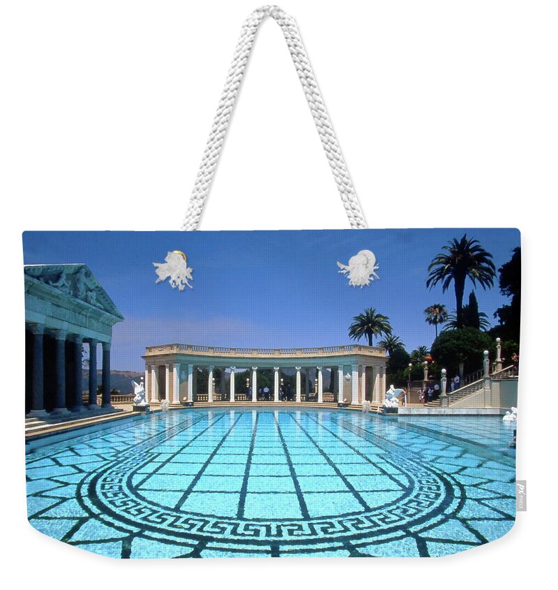 Neptune Pool Weekender Tote Bag featuring the photograph Neptune pool Hearst castle by David Lee Thompson