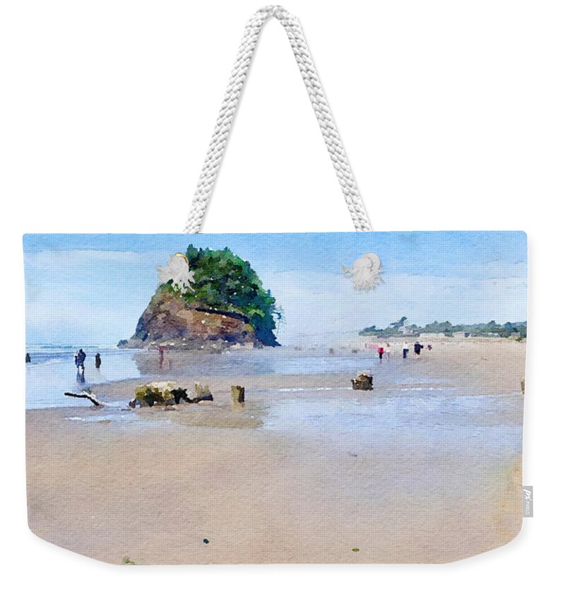 Beach Weekender Tote Bag featuring the photograph Neskowin by Margaret Hood