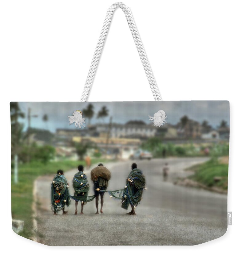 Boys Weekender Tote Bag featuring the photograph Net Boys by Wayne King