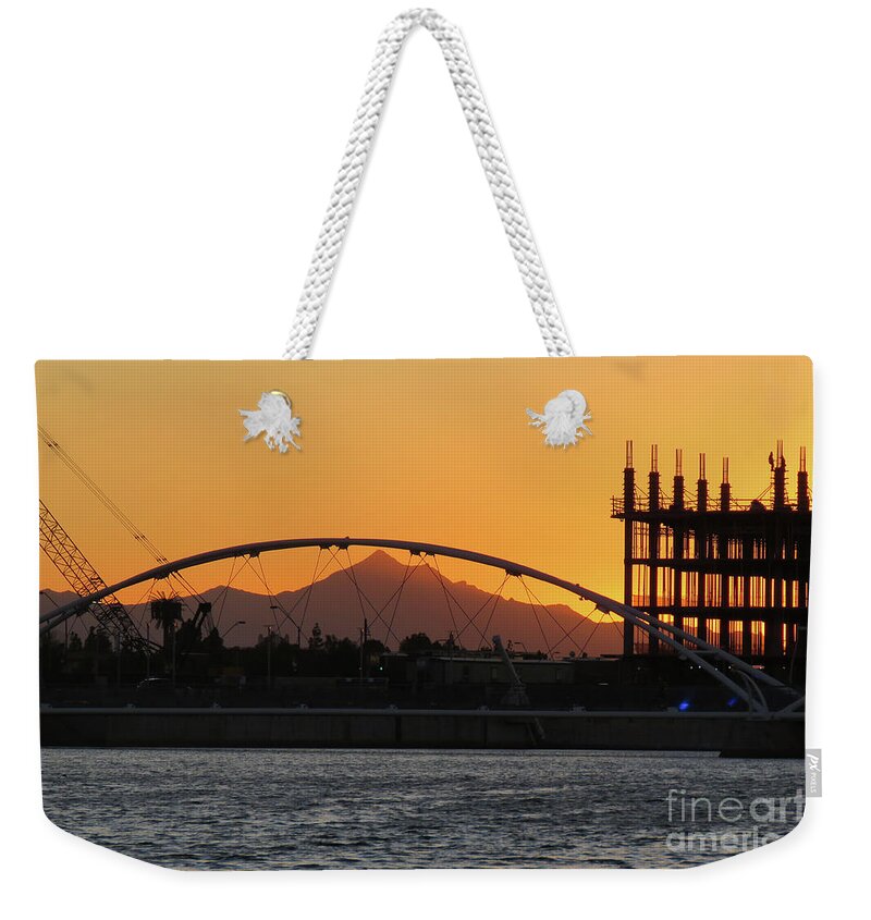 Architecture Weekender Tote Bag featuring the photograph New Build by Mary Mikawoz