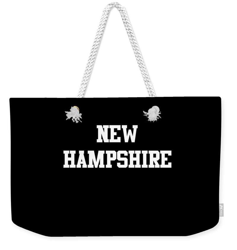 Funny Weekender Tote Bag featuring the digital art New Hampshire by Flippin Sweet Gear