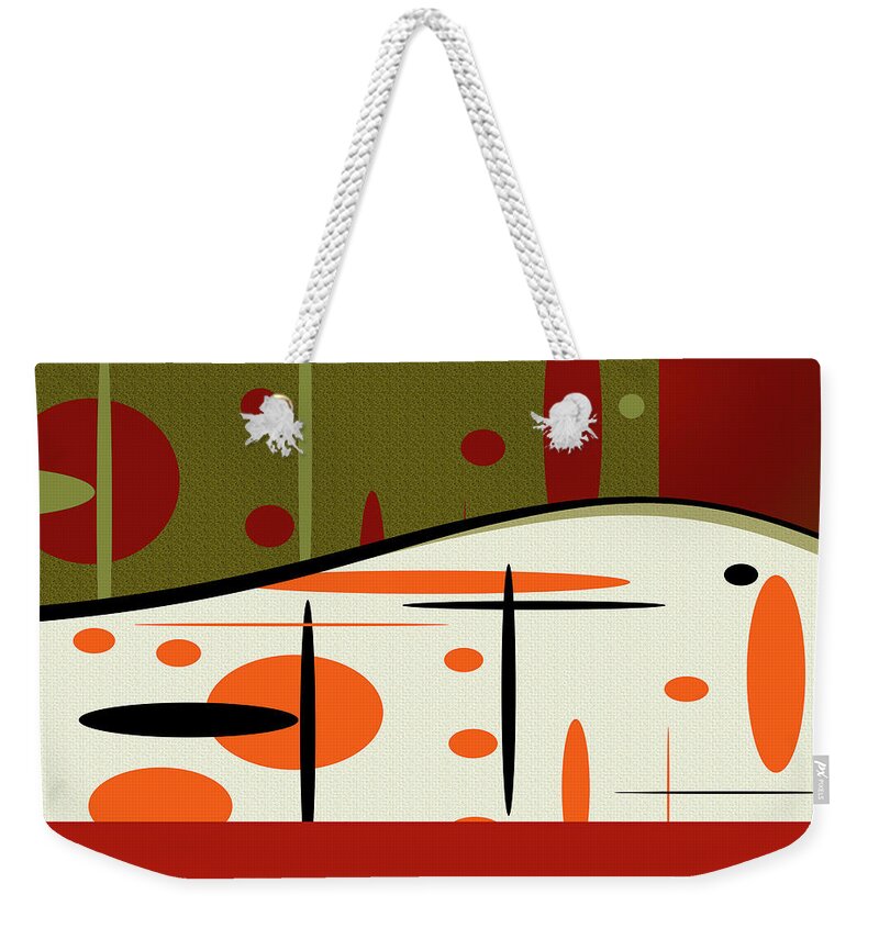 Geometric Weekender Tote Bag featuring the digital art New Horizons by Christina Wedberg
