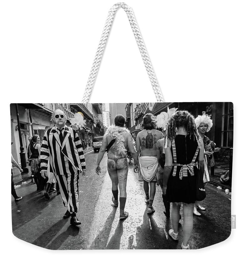 New Orleans Weekender Tote Bag featuring the photograph New Orleans Street Scene by Cheryl Prather