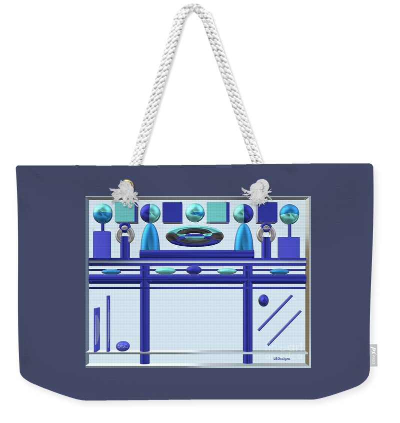 “arts And Design”; Gallery; “winter Plaid”; Holiday; “christmas Tree”; “new Year”; “valentine Day”; “abstract”; “modern Minimalism”; Winter Weekender Tote Bag featuring the digital art New Table K by LBDesigns