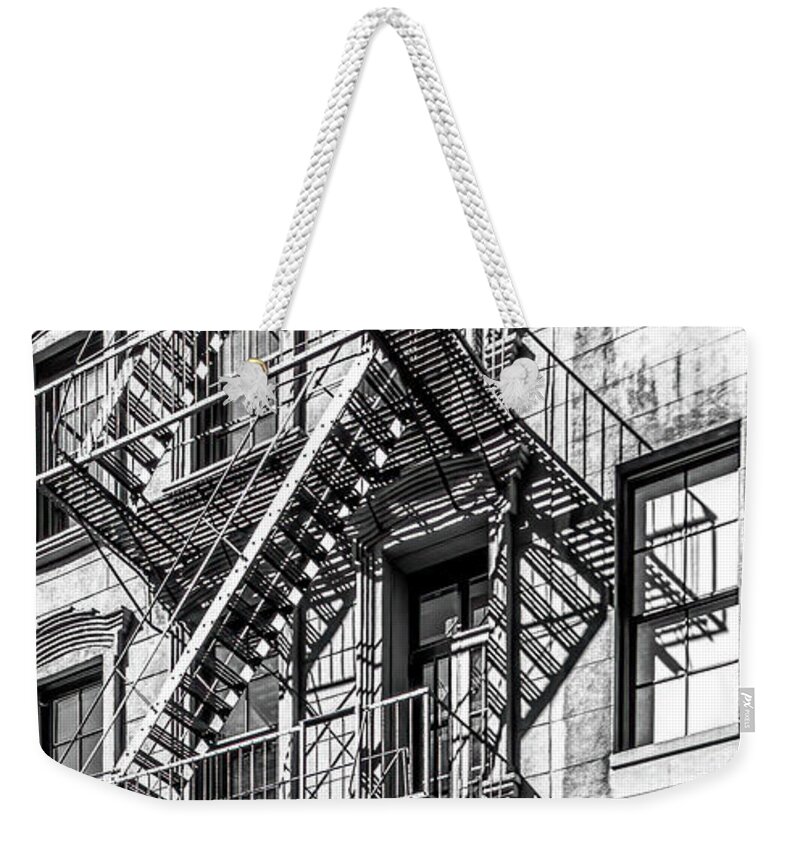 Nyc Weekender Tote Bag featuring the photograph New York Escape by Marcy Wielfaert