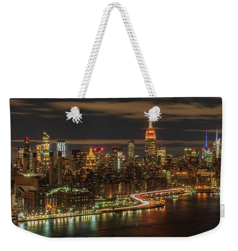 New York. Skyline Weekender Tote Bag featuring the photograph New York Skyline by Michael Hope