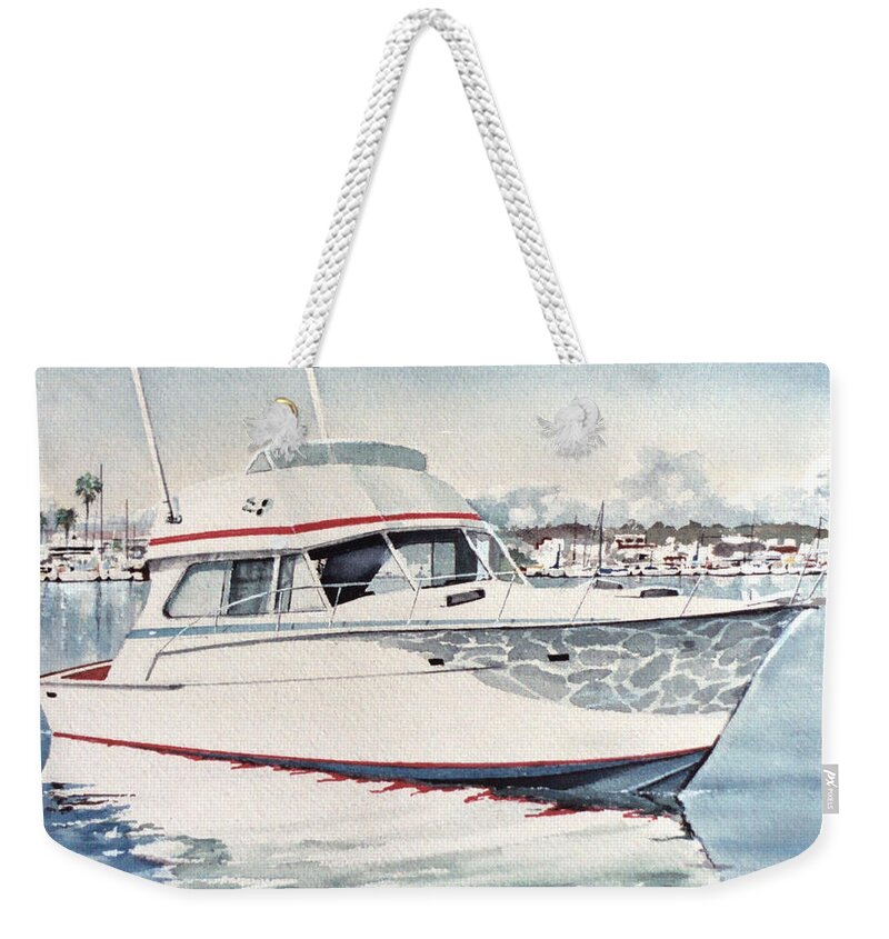 Boat Weekender Tote Bag featuring the painting Newport by Philip Fleischer