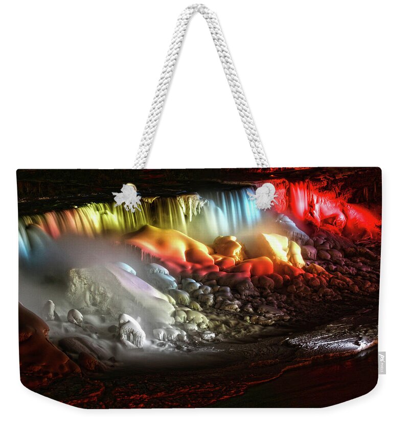 Landscape Weekender Tote Bag featuring the photograph Niagara Falls by WonderlustPictures By Tommaso Boddi