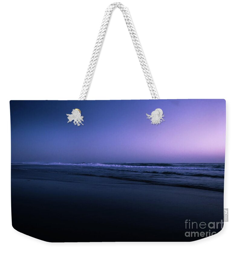Water Weekender Tote Bag featuring the photograph Night At The Ocean by Hannes Cmarits