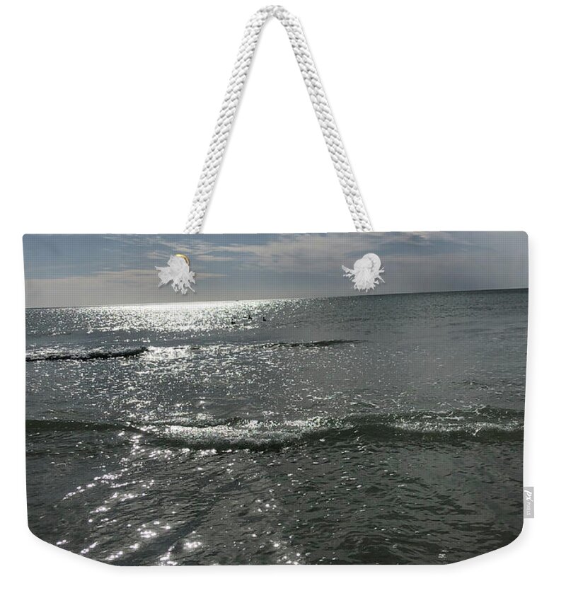 Photography Weekender Tote Bag featuring the photograph Night on Lido Shore by Medge Jaspan