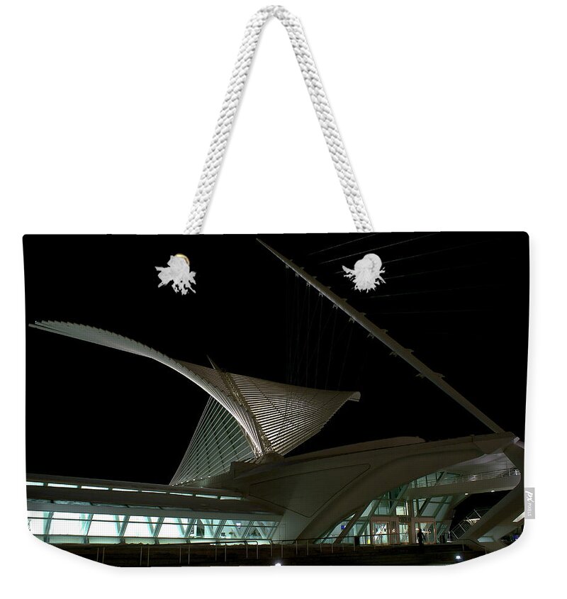 Burke Brise Soleil Weekender Tote Bag featuring the photograph Night Side at the MAM by Deb Beausoleil