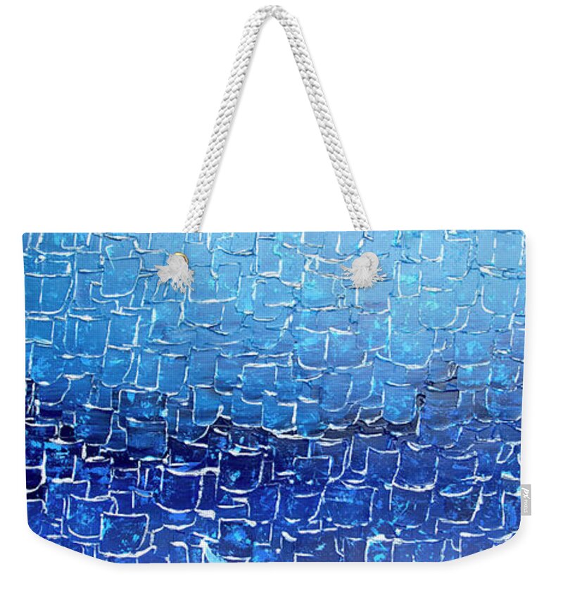 Night Weekender Tote Bag featuring the painting Night Sky by Linda Bailey
