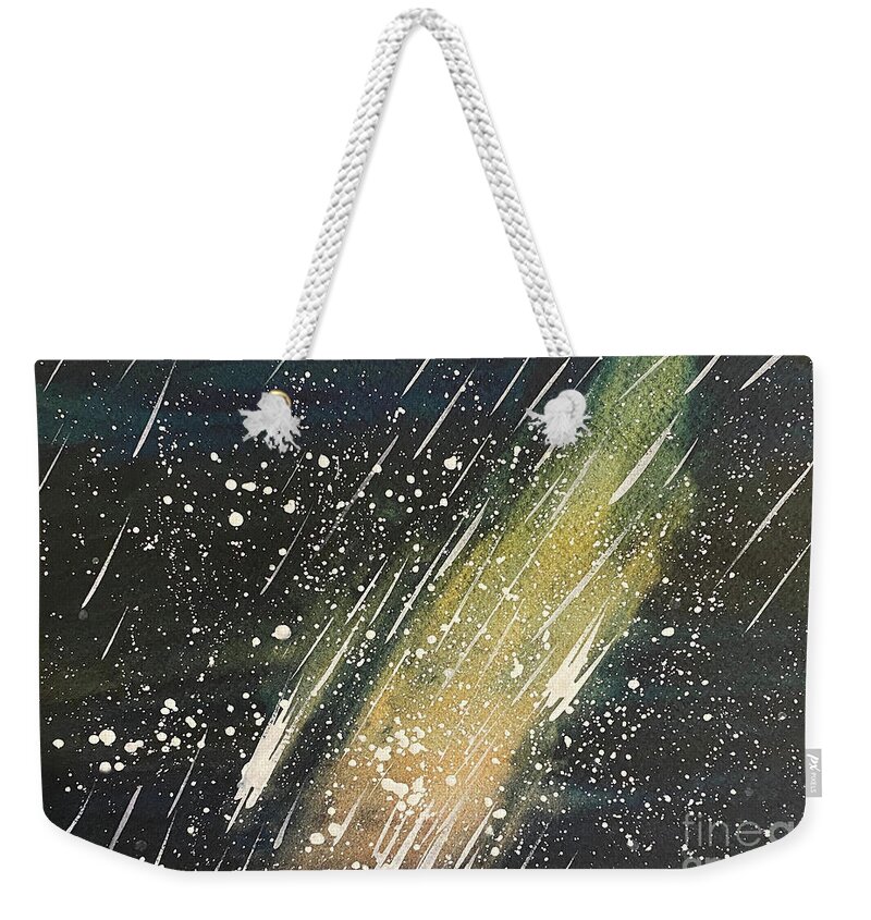 Stars Weekender Tote Bag featuring the painting Night Sky by Lisa Neuman