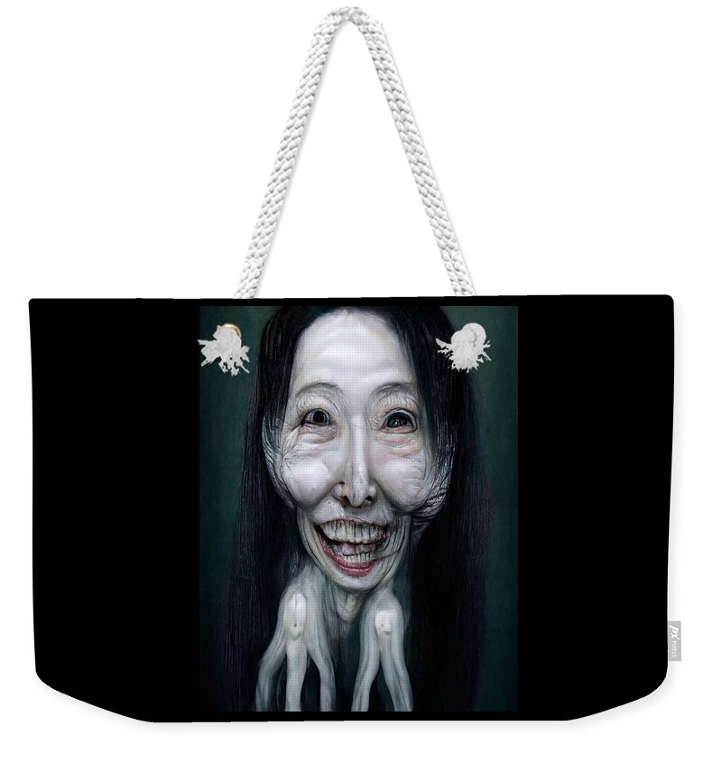 Horror Weekender Tote Bag featuring the digital art Nighttime Greeter 2 by Ryan Nieves