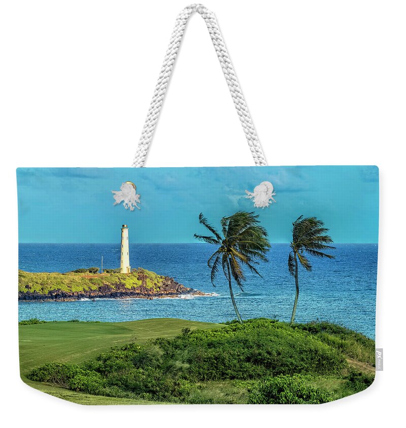 Hawaii Weekender Tote Bag featuring the photograph Ninini Lighthouse by Dan McGeorge