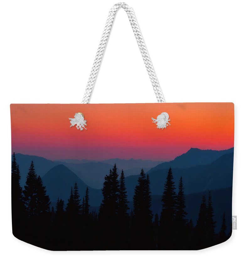 Rainbow Weekender Tote Bag featuring the photograph Nisqually Rainbow by Ryan Manuel