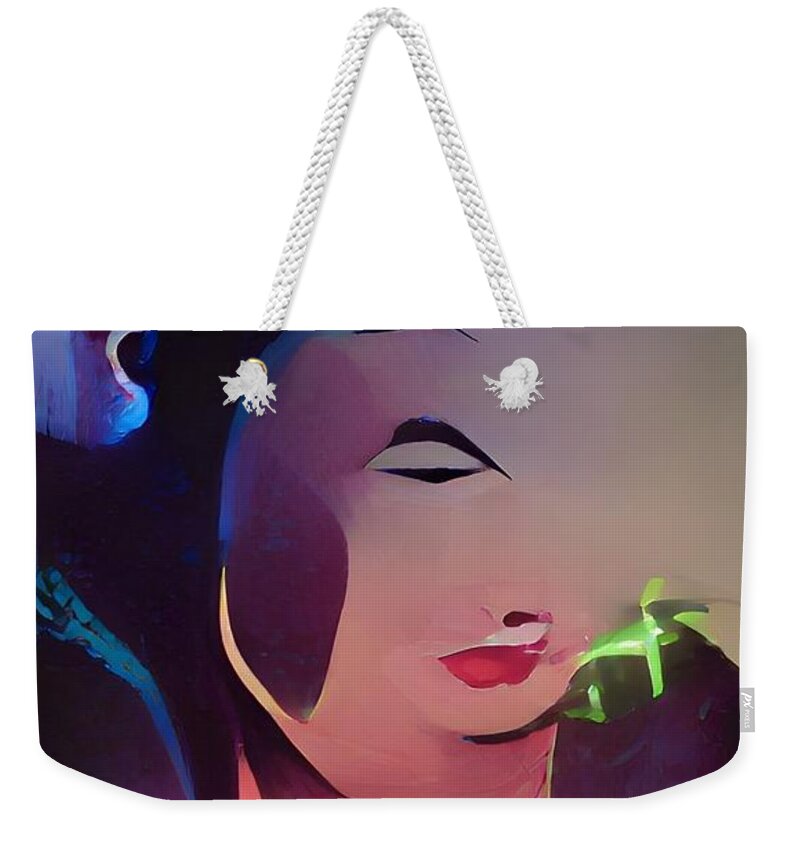  Weekender Tote Bag featuring the digital art No Cigarettes by Rod Turner