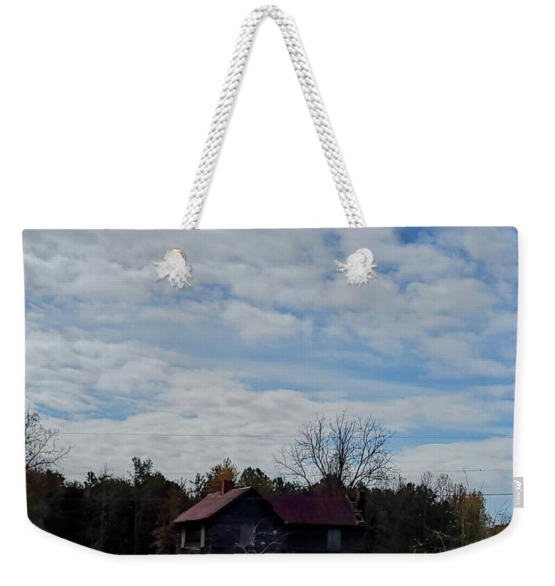 Landscape Photography Fall Photography Foliage Old Structure In The Country North Carolina Color Photography Weekender Tote Bag featuring the photograph No longer liveable by Kim Galluzzo