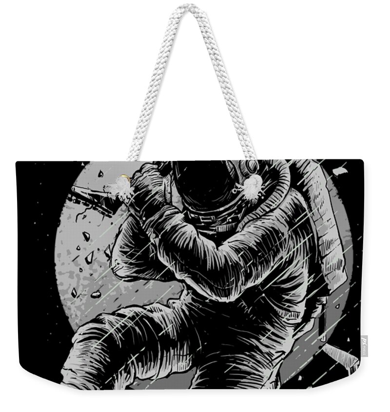 Music Weekender Tote Bag featuring the digital art No More Space Music by Long Shot