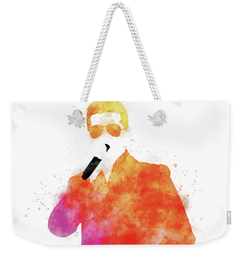 Robin Weekender Tote Bag featuring the digital art No055 MY ROBIN THICKE Watercolor Music poster by Chungkong Art