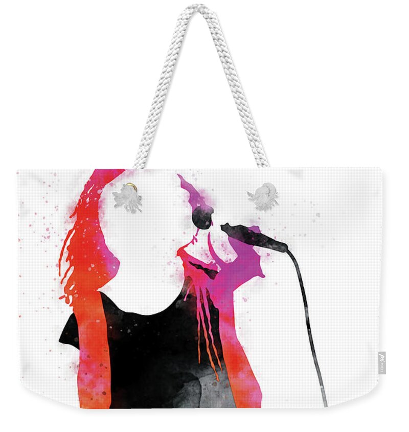 Living Weekender Tote Bag featuring the digital art No238 MY Living Color Watercolor Music poster by Chungkong Art