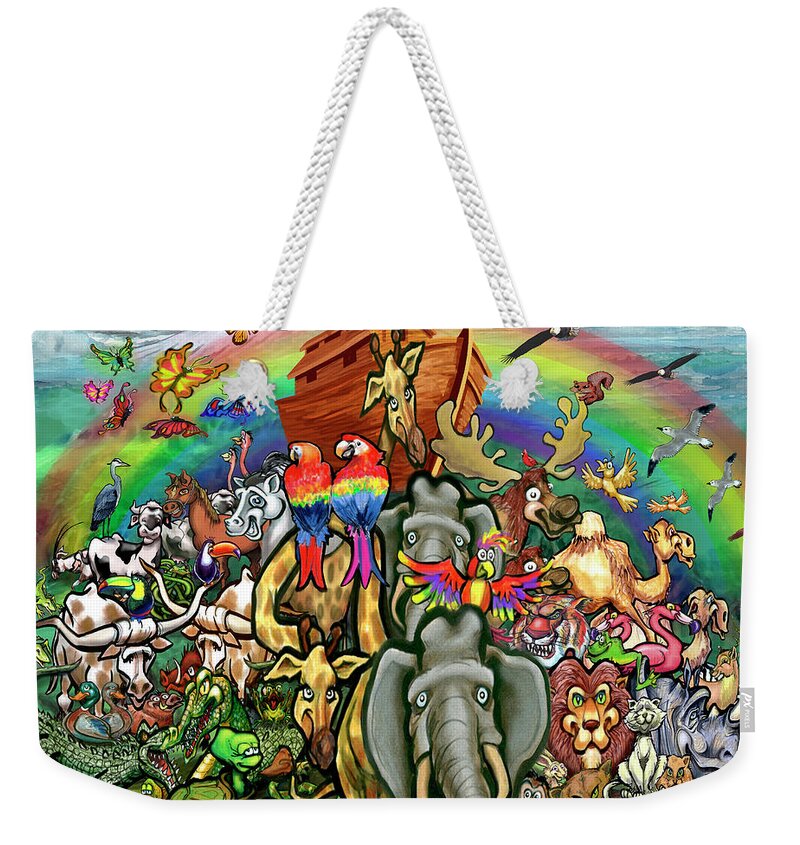 Noah's Ark Weekender Tote Bag featuring the painting Noah's Ark by Kevin Middleton
