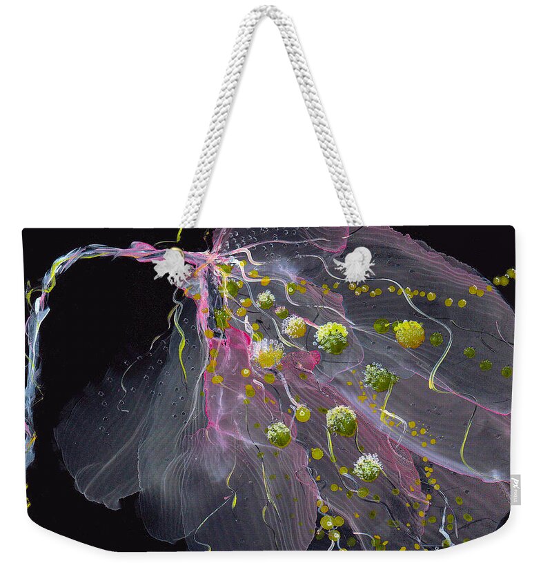 Flower Weekender Tote Bag featuring the painting Nolana by Kimberly Deene Langlois