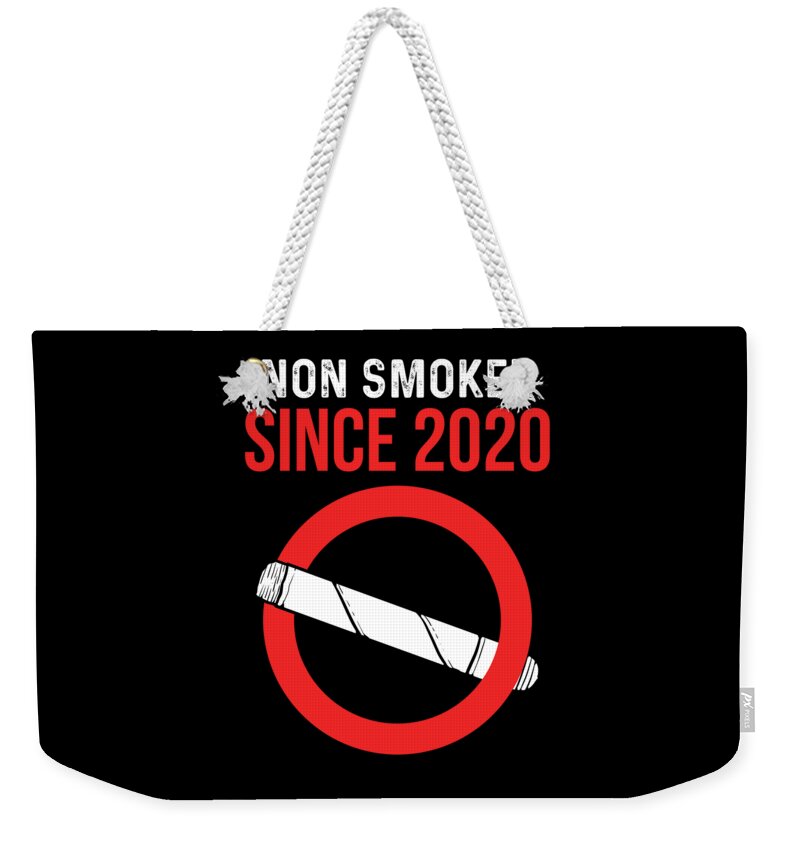 Non Smoker Since 2020 Quit Smoking Anniversary Weekender Tote Bag