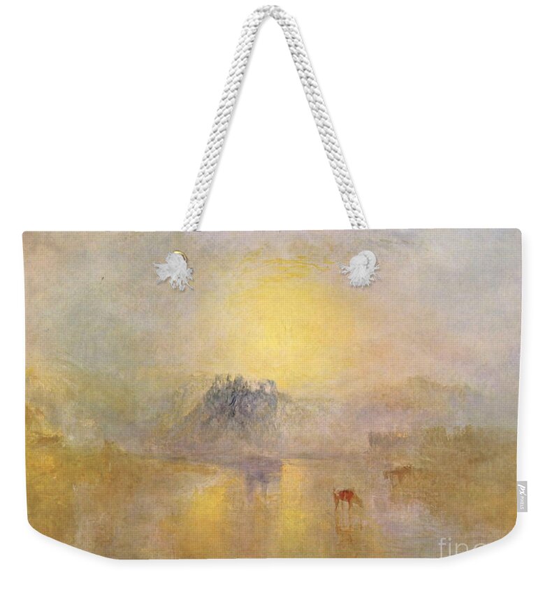 J. M. W. Turner Weekender Tote Bag featuring the painting Norham Castle, Sunrise by William Turner