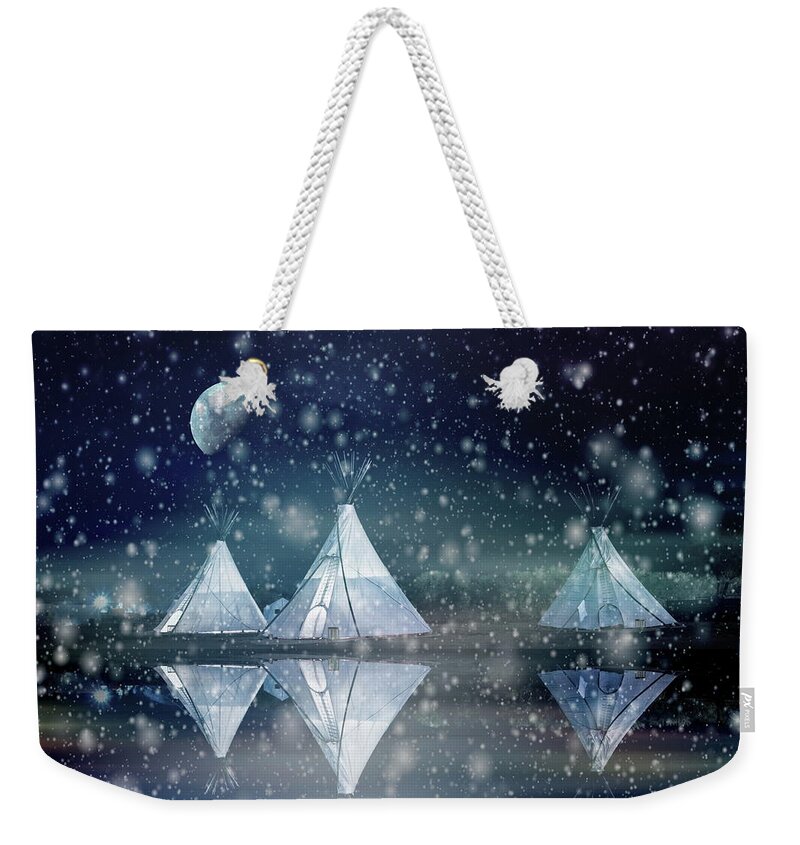Teepee Weekender Tote Bag featuring the photograph North of 60 by Andrea Kollo